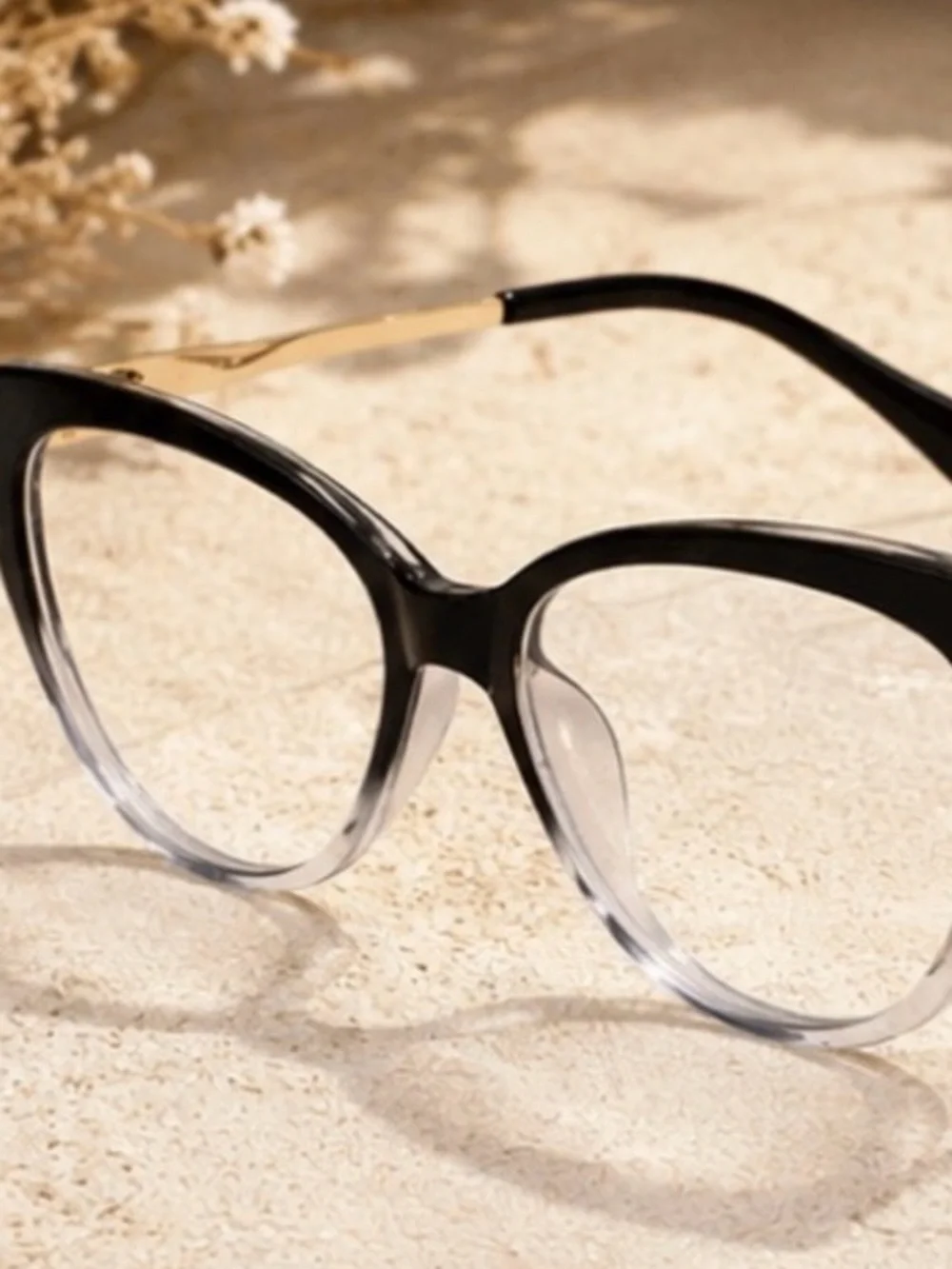 Black Ombré Cat Eye Fashion Glasses